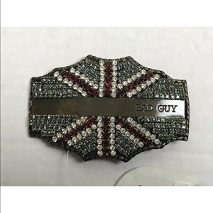 $95 Bloomingdales (N)INE Union Jack Belt Buckle